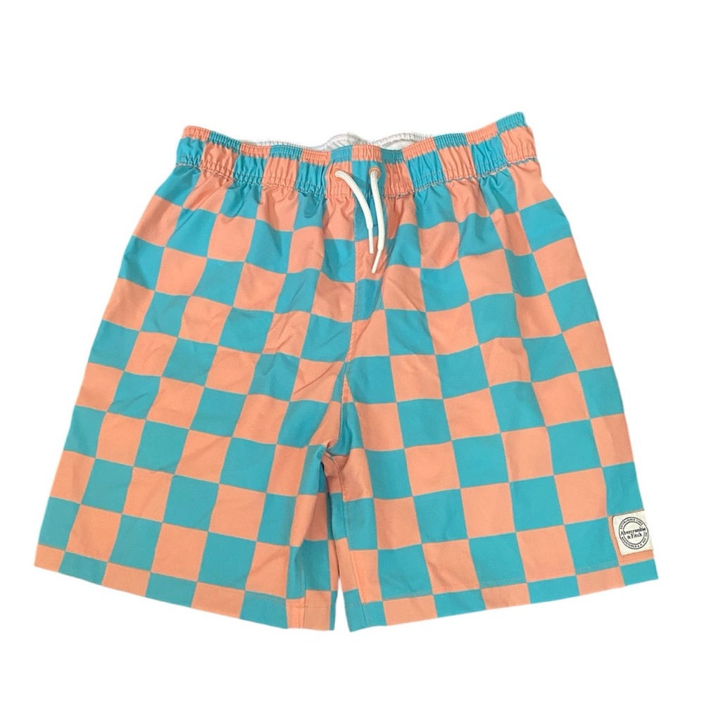 Abercrombie Kids Teal and Peach Swim Shorts